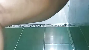 frolicking with my faux-cock in the douche