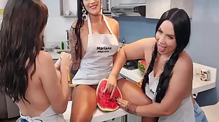 Mariana Martix And Lissa Tyler In Fucky-fucky At The Kitchen With Lily Rosse 7 Min